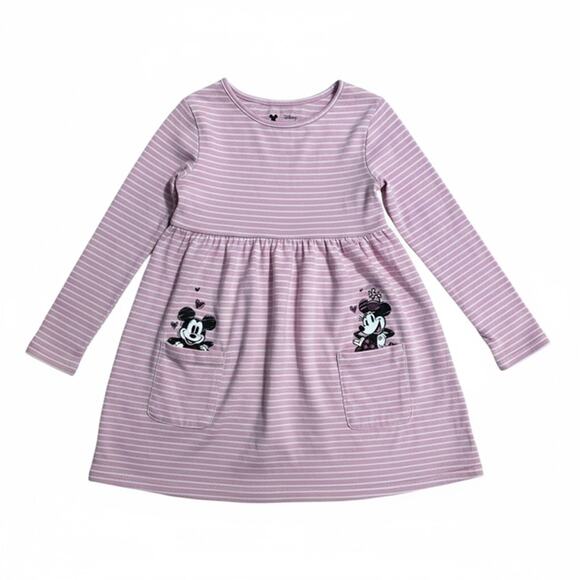 Disney  Minnie Mouse Dress 4T – Pink Striped Limited Edition - Picture 1 of 2